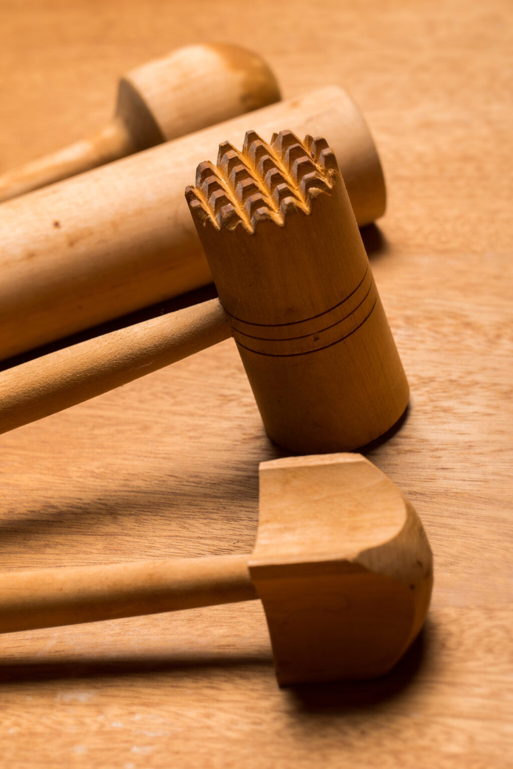 Kitchen. Wooden utensil on the table
